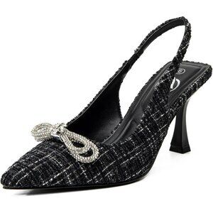 Women Closed Toe Pumps Low Kitten Heels Dress Shoes Short Stiletto Work Heels